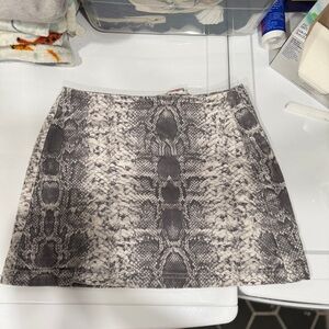 BDG Black and Gray Snake Print Pencil Skirt